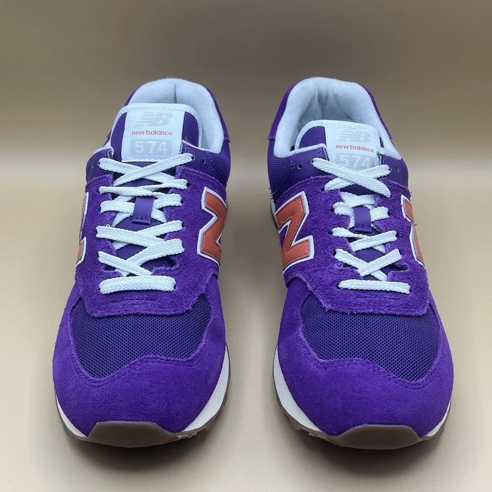 2024 New Balance 574 Purple Suede Retro Shoes - Men's Size 9.5 USED